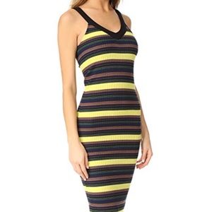 Splendid jungle bodycon striped dress medium m
